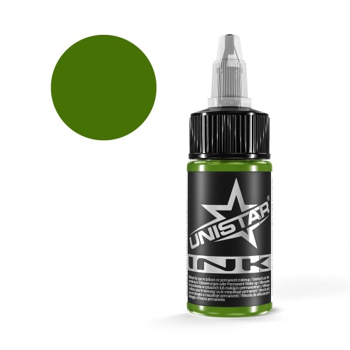 Top Basic Green Dark - UNISTAR INK - 30 ml - Colore Tattoo REACH