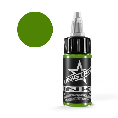 Top Basic Green Light - UNISTAR INK - 30 ml - Colore Tattoo REACH