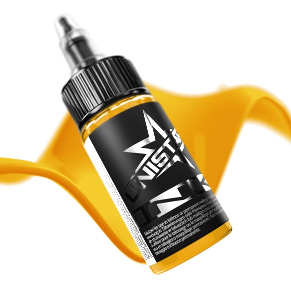 Top Basic Yellow - UNISTAR INK - 30 ml - Colore Tattoo REACH
