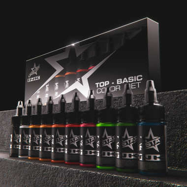 Top Basic Color Set - UNISTAR INK - 10×30 ml - Set Colori Tattoo REACH 2
