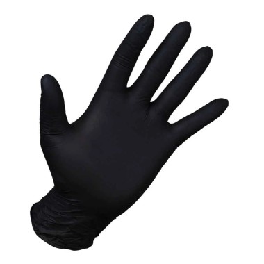 Guanti Monouso in Nitrile Nero 3,5 g Senza Polvere - 100 pz