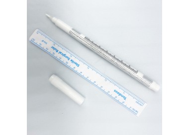 Pennarello Chirurgico BIANCO Sterile - 1.0 mm - con Righello makeup supply
