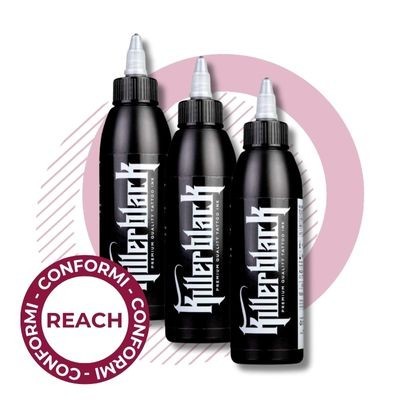 KillerBlack Ink - Conformi REACH per Tatuaggi | MakeUp Supply